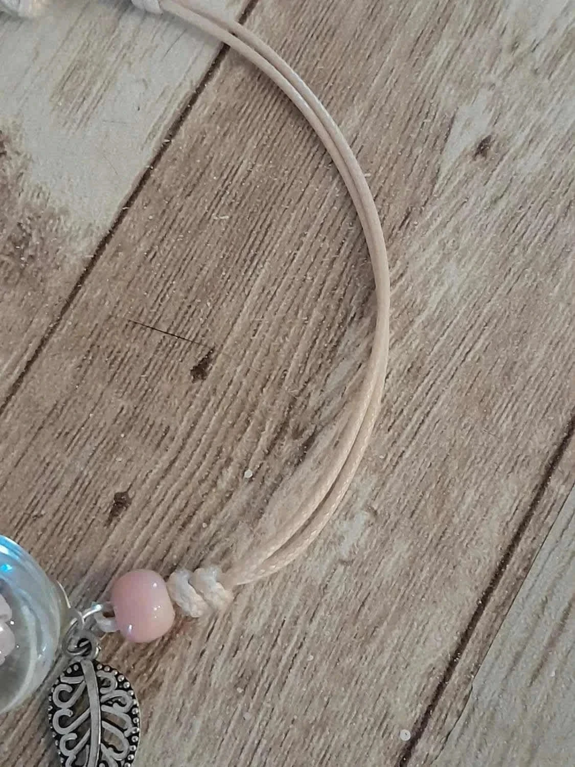 Adjustable bracelet, cabochon with natural pink Flower - Bohemian style – photo 4